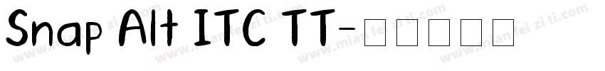 Snap Alt ITC TT字体转换